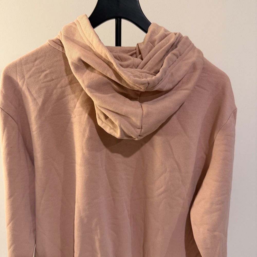 H&M Divided Women Mauve Pink Love Embroidered Pullover Hoodie Sweatshirt Medium - Picture 8 of 8